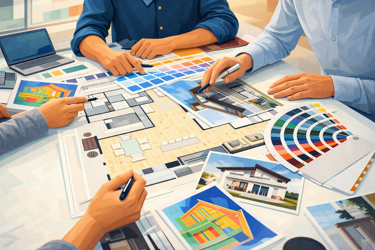 Offre Vision - Image de professionels en réunion de projets.